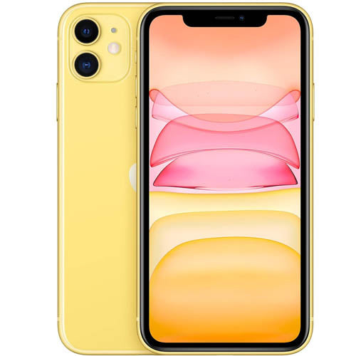 Apple iPhone 11 Yellow Front and Back View