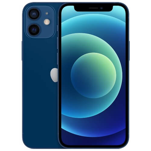 Apple iPhone 12 Mini Blue Front and Back View