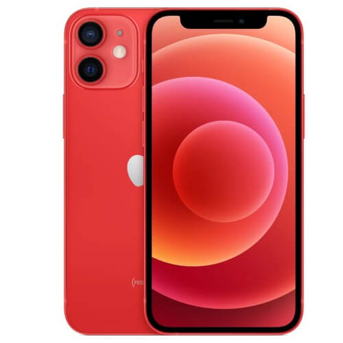 Apple iPhone 12 Mini Red Front and Back View