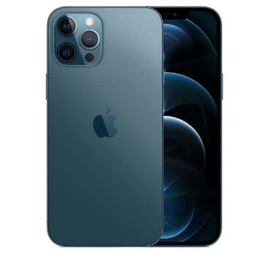 Apple iPhone 12 Pro Pacific Blue Front and Back View