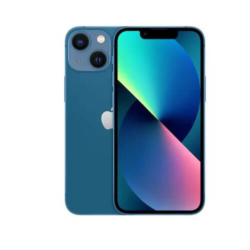 Apple iPhone 13 Mini Blue Front and Back View