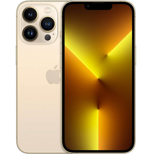 Apple iPhone 13 Pro Max Gold Front and Back View