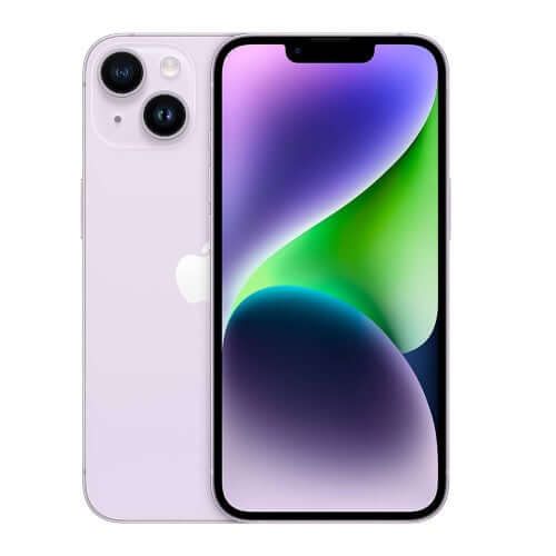 Apple iPhone 14 Plus Purple Front and Back View