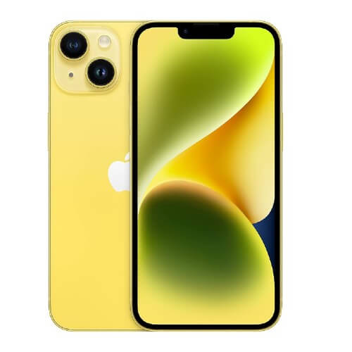 Apple iPhone 14 Plus Yellow Front and Back View