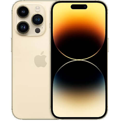 Apple iPhone 14 Pro Gold Front and Back View