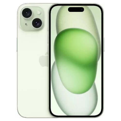 Apple iPhone 15 Plus Green Front and Back View