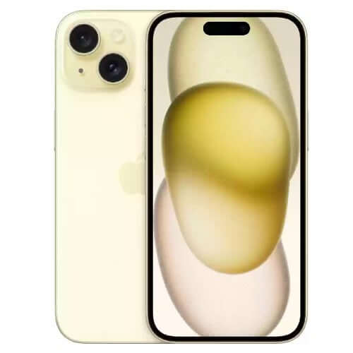 Apple iPhone 15 Plus Yellow Front and Back View