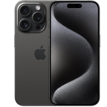 Apple iPhone 15 Pro Black Titanium Front and Back View